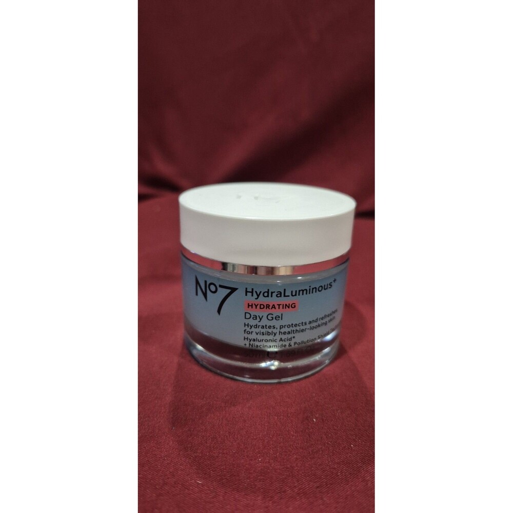 No7 HydraLuminous+ Hydrating Day Gel 50mL/1.69 oz New No Box Opened